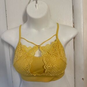Auden Women’s Yellow Lace Bralette Size XXL